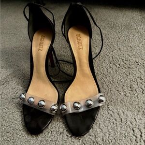 SCHUTZ Black Suede Heels